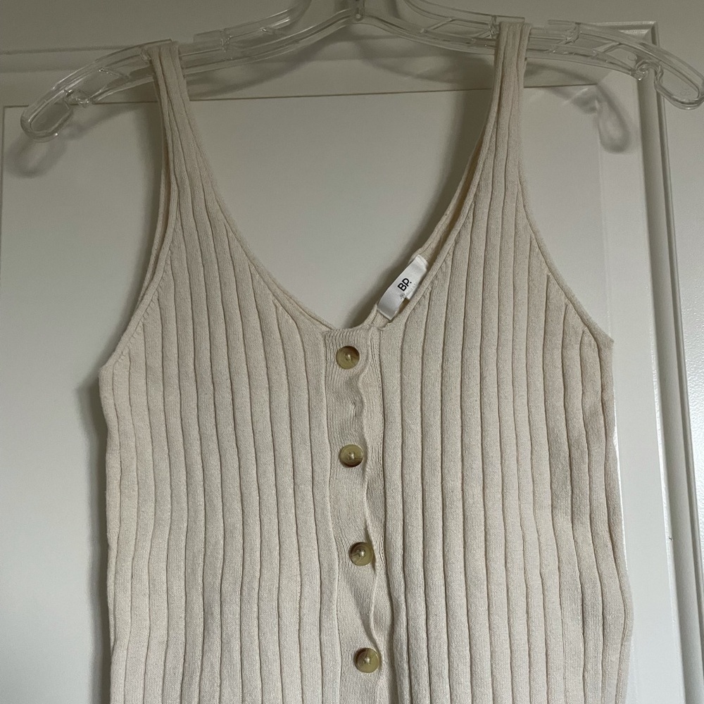 BP Cream Button Up Tank